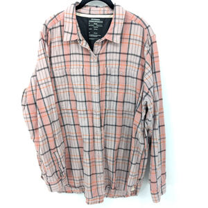 REI Co-Op Flannel Shirt Womens Plus 3X Pink Plaid Wallace Lake Button Up Top